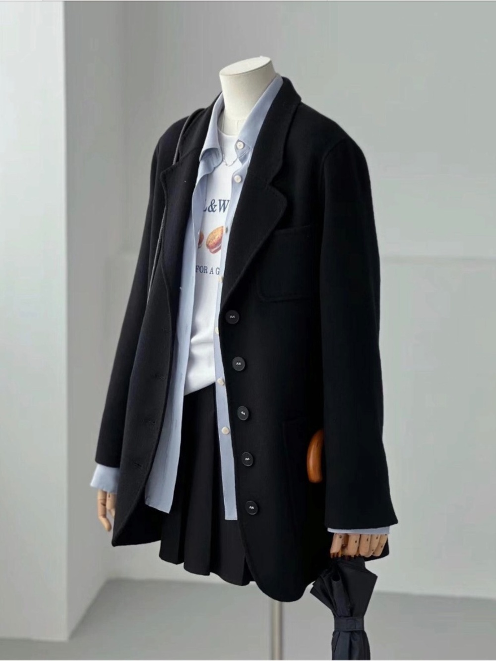 Blair Casual Black Wool Blazer